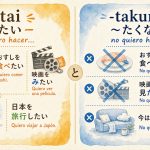 -tai y -takunai: expresar lo que quieres y lo que no quieres en japonés